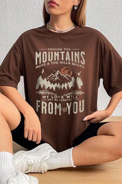uyguntarz Μπλουζάκι Unisex Mountains Printed Design