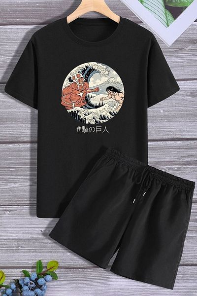 trendypassion Titan Shorts T-Shirt-Trainingsanzug-Set