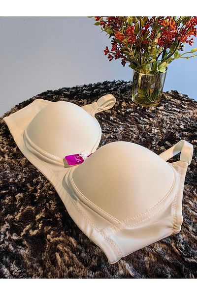 F.K Ecru Colored 627 Non-supported Wire Free Bra