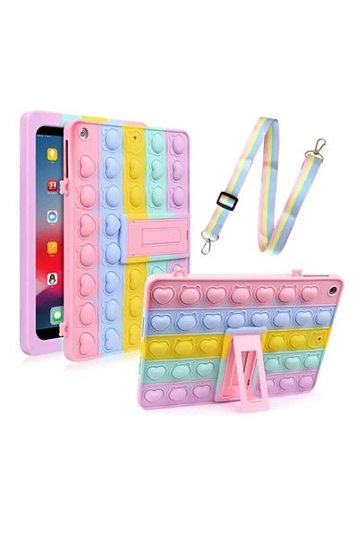 UnDePlus Samsung Galaxy Tab A8 10.5 Sm-x200 2021 Compatible Case Popit Fun Children's Case with Stand