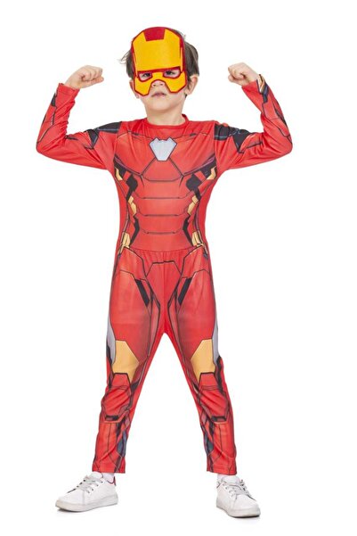 Bnz İRON MAN DEMİR ADAM KOSTÜM MASKELİ