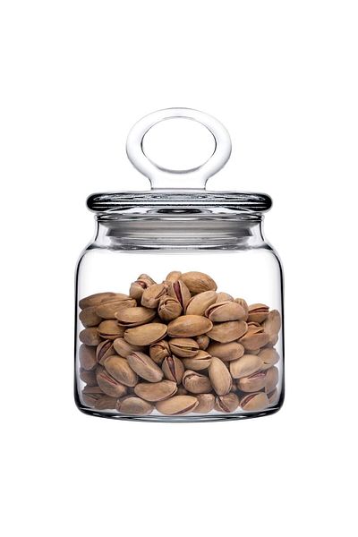Paşabahçe 96763 6-Piece Kitchen Slim Small Jar Set with Glass Lid - 575cc