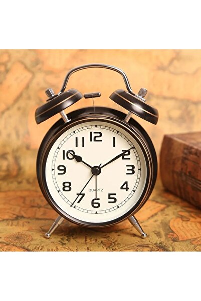 hediyeconcepti Retro Metal Çalar Saat Basit Başucu Aydınlık Küçük Çalar Saat ...
