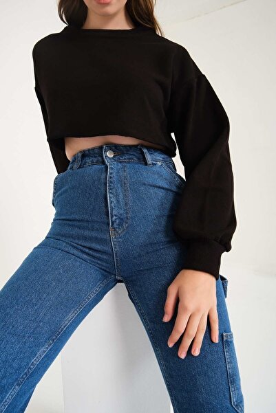 İmpavido - Dámská mikina Crop Oversize střihu se třemi vlákny Polarless