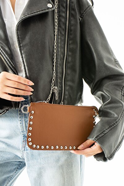 ESTUTE Kadın Zımbalı Omuz Çantası