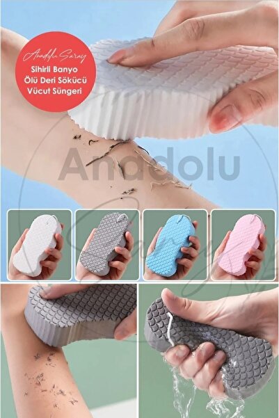 Keyfi Sepet Banyo Vücut Duş Süngeri Sihirli Vücut Ölü Deri Sökücü Vücut Masaj...