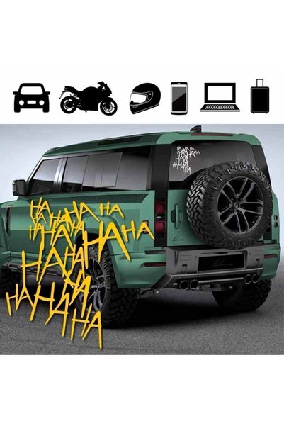 BENİMSER REKLAM Ha Ha Ha Ha Lettering Car Auto Sticker