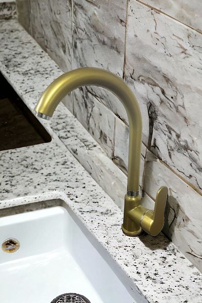 Gürol Luna Yellow Faucet Mixer - Kitchen Sink