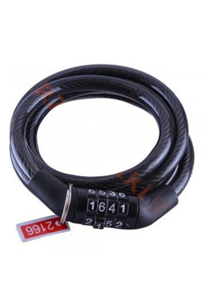 Genel Markalar Bisiklet Şifreli Halat Kilit 8mm100cm [4 Haneli]