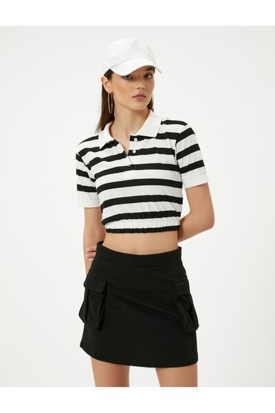 Koton Women's Short Polo T-Shirt