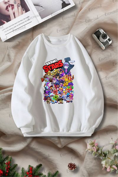 Evomind Brawl Stars Printed Unisex Adult and Kids Sweatshirt - Crew Neck