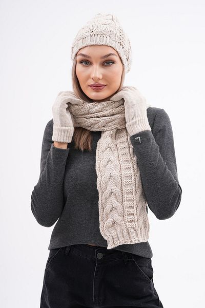 Ritagarcia Set mănuși beanie - eșarfă