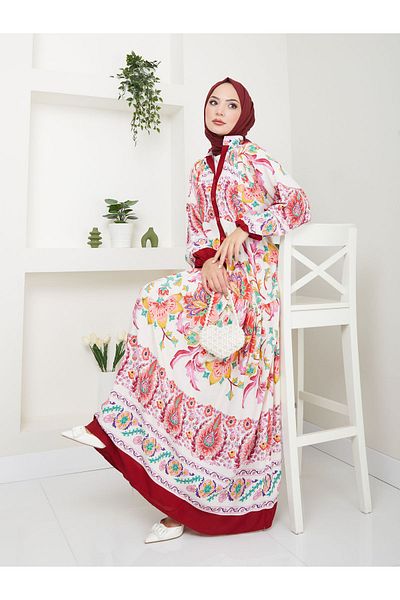 VOLT CLOTHİNG Γυναικείο φόρεμα με έθνικ σχέδιο - Πολύχρωμο