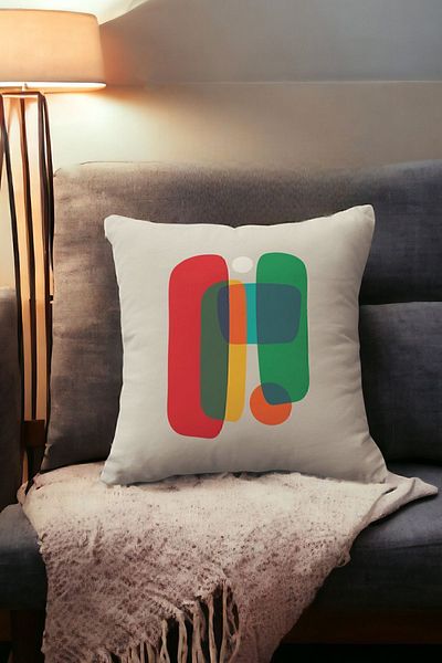 ÖZENEV 43X43 cm Velvet Throw Pillow Cover - Soft and Decorative Living Room Abstract