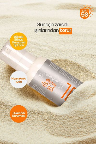 EVOL Spf 50 Anti-Blemish High Protective Facial Sun Cream 100 ml for Normal and Dry Skin