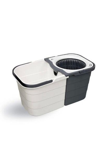 Genel Markalar Duo Temizlik Seti Iki Hazneli Döner Başlıklı Paspas 19 Lt. Gri