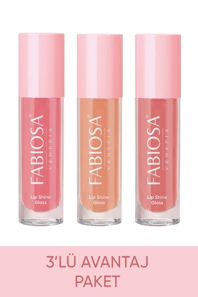 3'lü Lip Shine Gloss Nemlendirici & Dolgunlaştırıcı Dudak Parlatıcısı