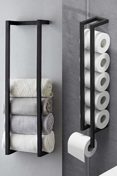 Corelle Kitchen Banyo Havlu Rafı, Duvara Monte Wc Kağıtlık ikili set