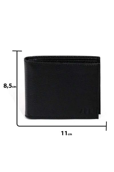 jön Men's Black Genuine Leather Wallet