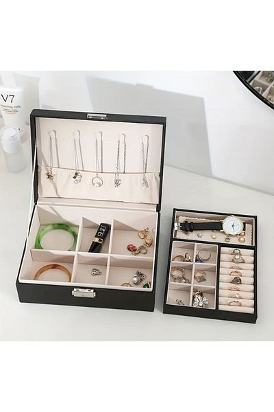 Cleopatra Accessories PU Leather Jewelry and Jewelry Box