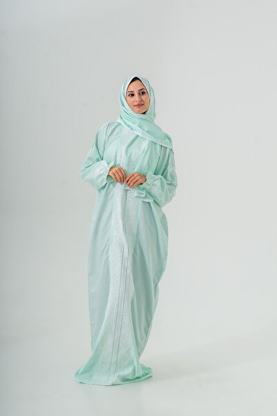 tulteks فستان نماز عالي الجودة من نسيج الفيسكوز مع قصة فضفاضة سحابات