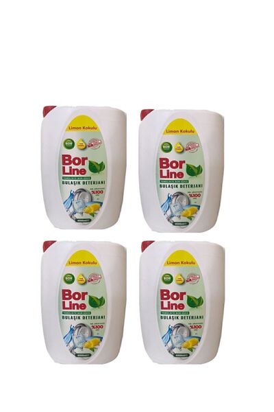 BORLINE Sıvı Bulaşık Deterjanı 4000 Ml Limon 4 Adet