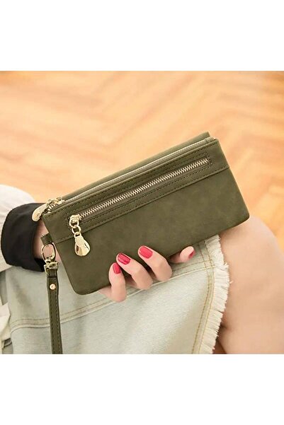 rinkadoll Μαλακό δερμάτινο πορτοφόλι με πράσινο βραχιόλι Νέα σεζόν