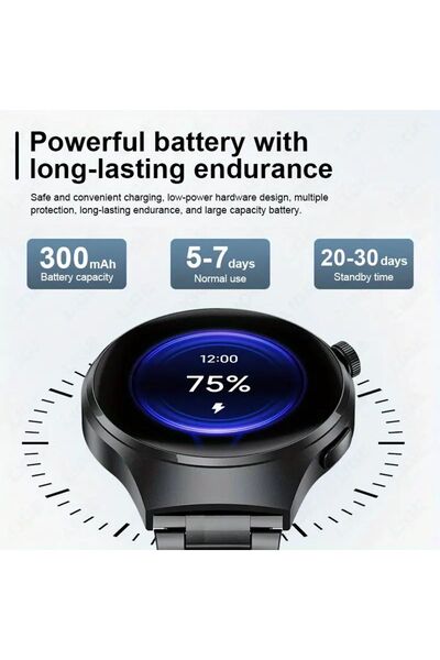 Melzohome GT3 max* Watch Amoled Ekran Android ve iOS Uyumlu Arama Yapan NFC GPS Bluetooth bağlantılı