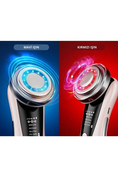 adbeauty Yüz Kavitasyon Aleti Sıkılaştırıcı - - Titreşim Isı - Mavi Kırmızı Işık - Şarjlı