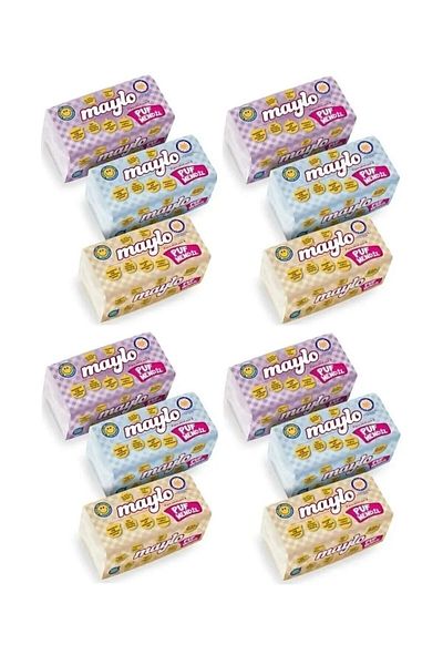Maylo 150*12 Pack Puff Wipes Tangerine - 1800 Sheets, 1 Box