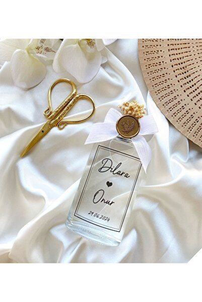 Gami Handmade Cam Şişe 200 ml Misafir Kolonyası Söz, Nişan, Nikah, Mevlüt, Do...