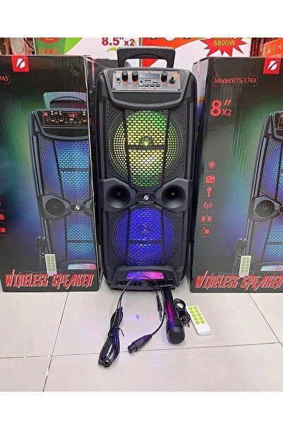 Genel Markalar 1743 Mikrofonlu Bluetooth Hoparlör 8x2 Toplantı Parti Eğlence ...