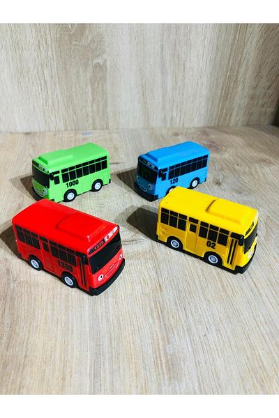 Marsel oyuncak Tayo 4-Pull Pull and Drop Buses
