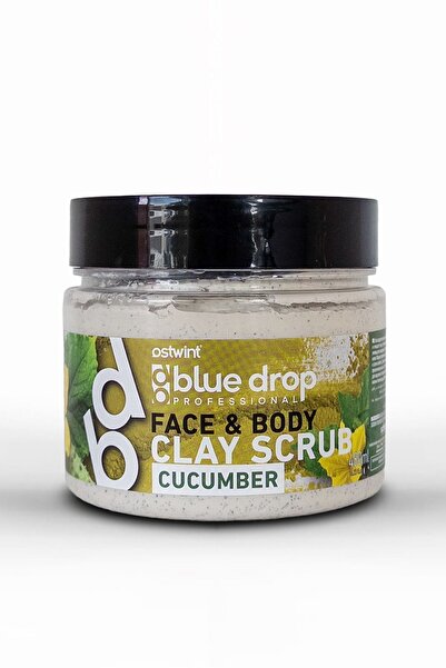 BLUE DROP قناع طيني للوجه 480 مل - مقشر للجسم، منشط للدورة الدموية، بخلاصة ال...