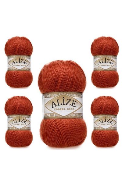 Alize Ayzen Home Angora Gold Hand Knitting Yarn 5 Pack