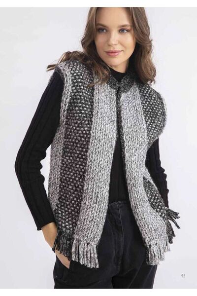 Alize 5 Adet Süperlana Maxi Batik 7784 Kalın El Örgü Ipi Maxi Yelek Hırka Ipi Atkı Bere Kazak Ipliği 7784