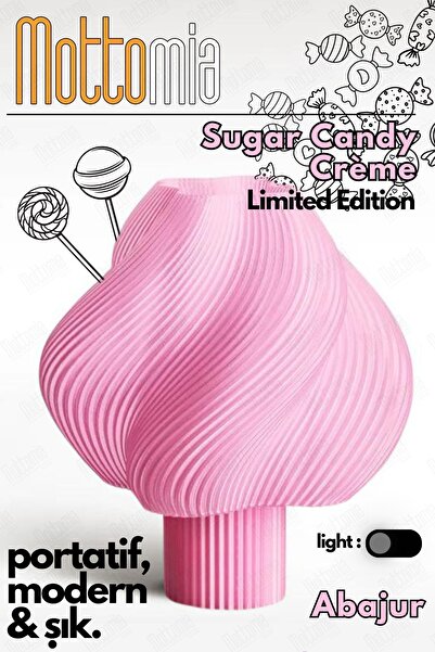 mottomia Sugar Candy Creme - Modern and Minimalist Decorative Lampshade, Wired Night and Table Lamp - Limited Edition