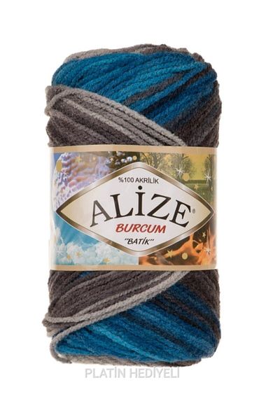 Alize (5 Τεμάχια) Burcum Batik 4200 Κλωστές πλεξίματος στο χέρι Γιλέκο ζακέτα νήμα κασκόλ Νήμα πουλόβερ