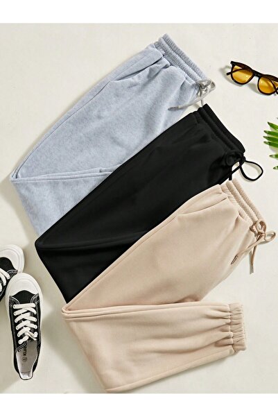 MODAVİBE 3'LÜ UNİSEX LASTİKLİ EŞOFMAN ALTI