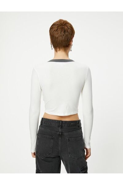 Koton Women's V-Neck T-Shirt