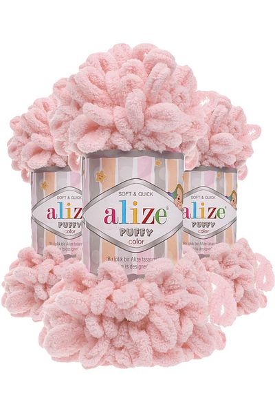 Alize Κορδόνι πλεξίματος χεριών Puffy Powder 5 τεμαχίων 161