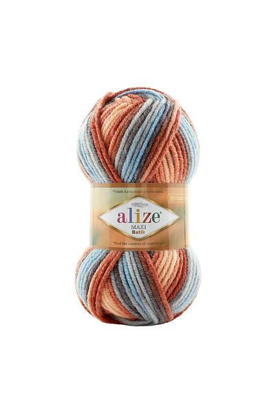 Alize 5 τεμάχια Süperlana Maxi Tie-dye 7922 Χοντρό πλεκτό νήμα Maxi γιλέκο ζακέτα νήματα κασκόλ Beanie πουλόβερ νήμα 7922