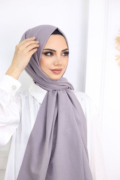 feronis Hijab Women's Cotton Jazz Shawl Model _ Smoked