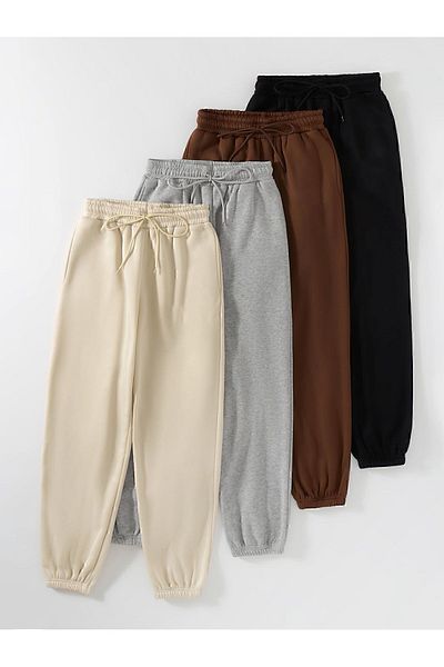 DAXİS Sportwear Company LargE SizeE 4-PEcE Elastic SwEatpants - DAXi̇s Sportwear Company