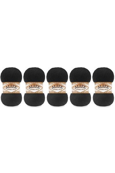 Alize Angora Gold 100Gr 5 Pieces Black Knitting Yarn