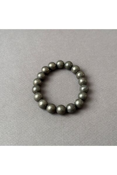turkuaz&naturelTaşçıMurat1990 10 mm Pirit Doğal Taş Bileklik Yüksek Kalite Ha...
