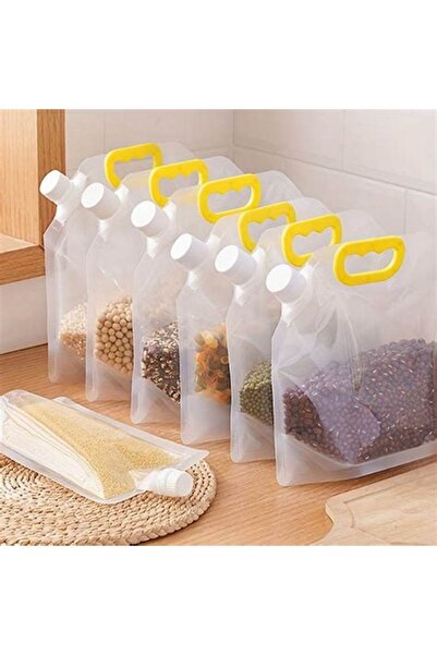 Acarlar Ticaret 2Pcs Food Storage Bag, Sealed Moisture-Proof Pulses and Grains Storage Bag with Lid,