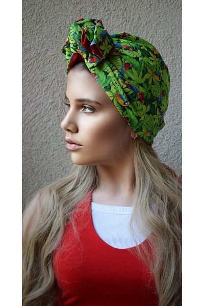 GENNA غطاء رأس وإكسسوارات شعر على الطراز الأفريقي على الوجهين