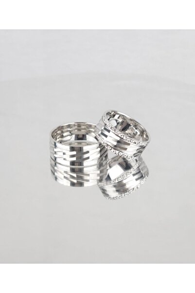 Gri Gümüş Esrarengiz Sevgi Çemberi 925 Ayar Gümüş Alyans, Nişan Ve Söz Yüzüğü