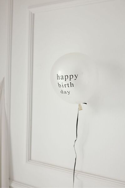 Kukuletaparty Doğum günü kutlama balonu - Happy Birthday şeffaf balon